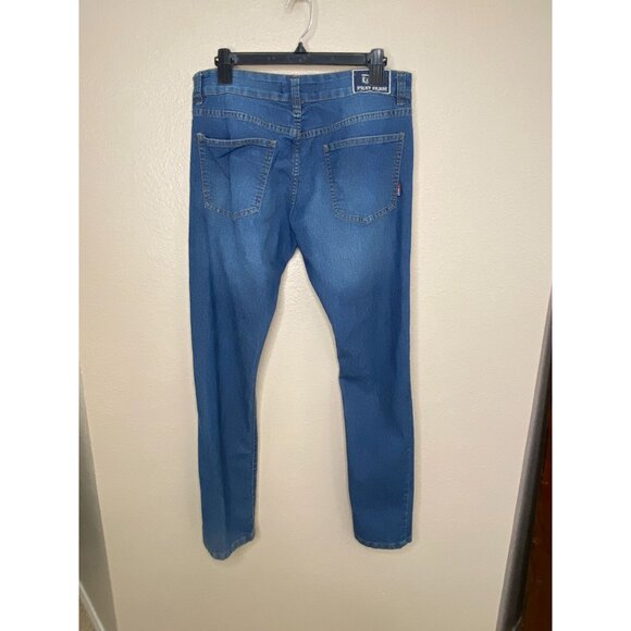 Phat Farm Mens Stretch Denim Jeans Skinny Fit 32x32 Medium Wash Blue - Picture 3 of 8